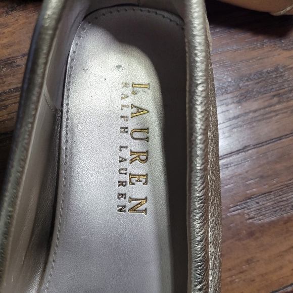 Lauren Ralph Lauren Metallic Leather Cadance Driving Loafers size 5.5 - Picture 10 of 10